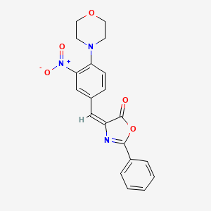 (4E)-4-[(4-morpholin-4-yl-3-nitrophenyl)methylidene]-2-phenyl-1,3-oxazol-5-one