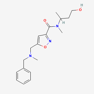 5-{[benzyl(methyl)amino]methyl}-N-(3-hydroxy-1-methylpropyl)-N-methylisoxazole-3-carboxamide