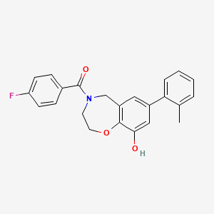 4-(4-fluorobenzoyl)-7-(2-methylphenyl)-2,3,4,5-tetrahydro-1,4-benzoxazepin-9-ol