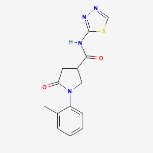 1-(2-methylphenyl)-5-oxo-N-(1,3,4-thiadiazol-2-yl)pyrrolidine-3-carboxamide