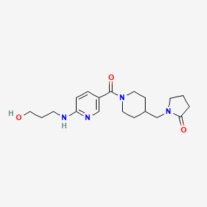 1-{[1-({6-[(3-hydroxypropyl)amino]pyridin-3-yl}carbonyl)piperidin-4-yl]methyl}pyrrolidin-2-one