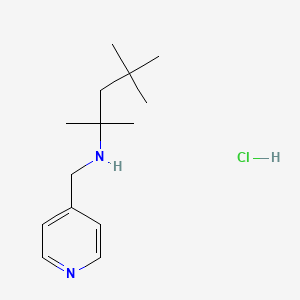 2,4,4-trimethyl-N-(pyridin-4-ylmethyl)pentan-2-amine;hydrochloride