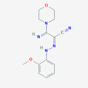 (1Z)-2-imino-N-(2-methoxyanilino)-2-morpholin-4-ylethanimidoyl cyanide