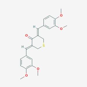 molecular formula C23H24O5S B532089 (3Z,5Z)-3,5-bis[(3,4-dimethoxyphenyl)methylidene]thian-4-one 