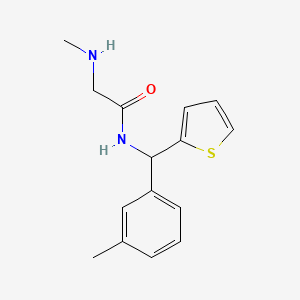 molecular formula C15H18N2OS B5321096 N~2~-methyl-N~1~-[(3-methylphenyl)(2-thienyl)methyl]glycinamide 