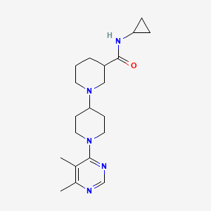 molecular formula C20H31N5O B5321205 N-cyclopropyl-1'-(5,6-dimethylpyrimidin-4-yl)-1,4'-bipiperidine-3-carboxamide 