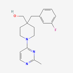 molecular formula C18H22FN3O B5321367 [4-(3-fluorobenzyl)-1-(2-methylpyrimidin-4-yl)piperidin-4-yl]methanol 