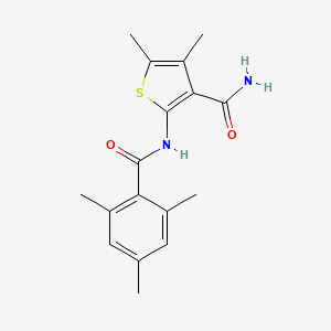 molecular formula C17H20N2O2S B5321421 4,5-Dimethyl-2-[(2,4,6-trimethylbenzoyl)amino]thiophene-3-carboxamide 