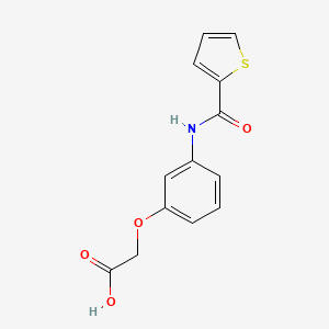 molecular formula C13H11NO4S B5321468 {3-[(Thiophen-2-ylcarbonyl)amino]phenoxy}acetic acid 