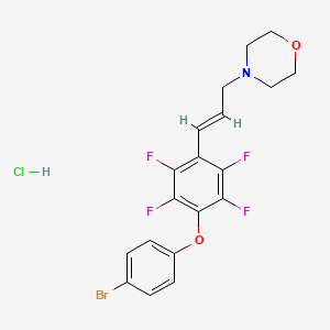 molecular formula C19H17BrClF4NO2 B5321514 4-[(E)-3-[4-(4-bromophenoxy)-2,3,5,6-tetrafluorophenyl]prop-2-enyl]morpholine;hydrochloride CAS No. 1049733-98-3