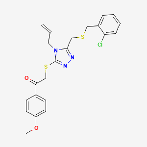 2-[(4-allyl-5-{[(2-chlorobenzyl)thio]methyl}-4H-1,2,4-triazol-3-yl)thio]-1-(4-methoxyphenyl)ethanone