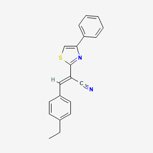 3-(4-ethylphenyl)-2-(4-phenyl-1,3-thiazol-2-yl)acrylonitrile