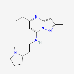 5-isopropyl-2-methyl-N-[2-(1-methyl-2-pyrrolidinyl)ethyl]pyrazolo[1,5-a]pyrimidin-7-amine