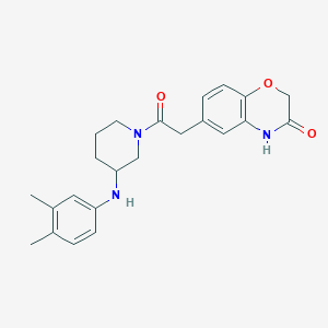 6-(2-{3-[(3,4-dimethylphenyl)amino]-1-piperidinyl}-2-oxoethyl)-2H-1,4-benzoxazin-3(4H)-one