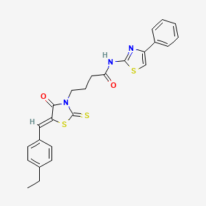 4-[5-(4-ethylbenzylidene)-4-oxo-2-thioxo-1,3-thiazolidin-3-yl]-N-(4-phenyl-1,3-thiazol-2-yl)butanamide