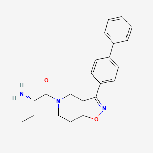 (2S)-1-(3-biphenyl-4-yl-6,7-dihydroisoxazolo[4,5-c]pyridin-5(4H)-yl)-1-oxopentan-2-amine