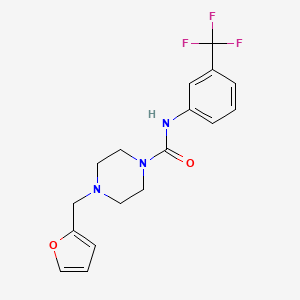 molecular formula C17H18F3N3O2 B5321803 4-(2-furylmethyl)-N-[3-(trifluoromethyl)phenyl]-1-piperazinecarboxamide 