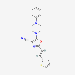 5-(4-PHENYLPIPERAZIN-1-YL)-2-[(1E)-2-(THIOPHEN-2-YL)ETHENYL]-1,3-OXAZOLE-4-CARBONITRILE