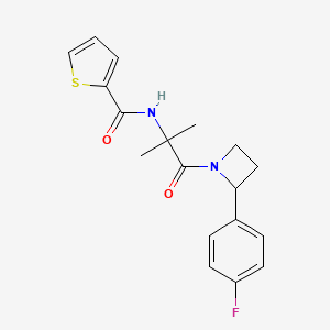 N-{2-[2-(4-fluorophenyl)azetidin-1-yl]-1,1-dimethyl-2-oxoethyl}thiophene-2-carboxamide