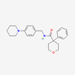 molecular formula C24H30N2O2 B5321867 4-phenyl-N-[4-(1-piperidinyl)benzyl]tetrahydro-2H-pyran-4-carboxamide 