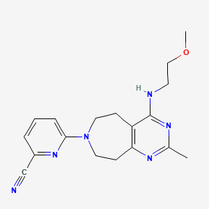 6-{4-[(2-methoxyethyl)amino]-2-methyl-5,6,8,9-tetrahydro-7H-pyrimido[4,5-d]azepin-7-yl}pyridine-2-carbonitrile