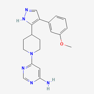 6-{4-[4-(3-methoxyphenyl)-1H-pyrazol-5-yl]piperidin-1-yl}pyrimidin-4-amine