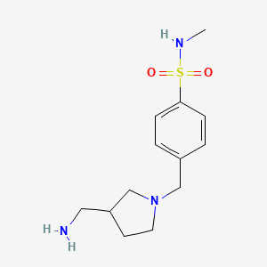 4-{[3-(aminomethyl)pyrrolidin-1-yl]methyl}-N-methylbenzenesulfonamide