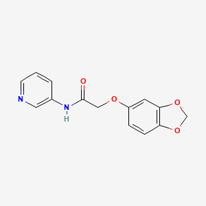 2-(2H-1,3-BENZODIOXOL-5-YLOXY)-N-(PYRIDIN-3-YL)ACETAMIDE