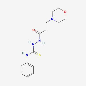 molecular formula C14H20N4O2S B5322002 2-[3-(4-morpholinyl)propanoyl]-N-phenylhydrazinecarbothioamide 