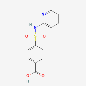 molecular formula C12H10N2O4S B5322043 4-[(pyridin-2-ylamino)sulfonyl]benzoic acid 