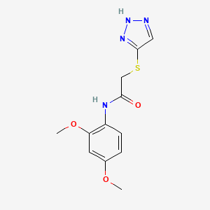 molecular formula C12H14N4O3S B5322045 N-(2,4-dimethoxyphenyl)-2-(1H-1,2,3-triazol-5-ylthio)acetamide 