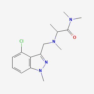 molecular formula C15H21ClN4O B5322055 N~2~-[(4-chloro-1-methyl-1H-indazol-3-yl)methyl]-N~1~,N~1~,N~2~-trimethylalaninamide 