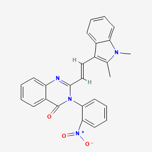 2-[(1E)-2-(1,2-Dimethyl-1H-indol-3-YL)ethenyl]-3-(2-nitrophenyl)-3,4-dihydroquinazolin-4-one