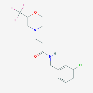 N-(3-chlorobenzyl)-3-[2-(trifluoromethyl)morpholin-4-yl]propanamide