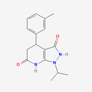 molecular formula C16H19N3O2 B5322089 1-isopropyl-4-(3-methylphenyl)-4,7-dihydro-1H-pyrazolo[3,4-b]pyridine-3,6(2H,5H)-dione 