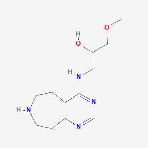 molecular formula C12H20N4O2 B5322200 1-methoxy-3-(6,7,8,9-tetrahydro-5H-pyrimido[4,5-d]azepin-4-ylamino)propan-2-ol 