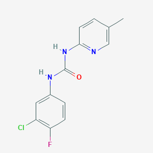 1-(3-Chloro-4-fluorophenyl)-3-(5-methylpyridin-2-yl)urea