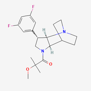 (2R*,3S*,6R*)-3-(3,5-difluorophenyl)-5-(2-methoxy-2-methylpropanoyl)-1,5-diazatricyclo[5.2.2.0~2,6~]undecane