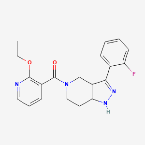 5-[(2-ethoxypyridin-3-yl)carbonyl]-3-(2-fluorophenyl)-4,5,6,7-tetrahydro-1H-pyrazolo[4,3-c]pyridine