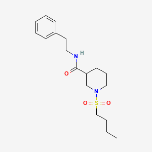 molecular formula C18H28N2O3S B5322244 1-(butylsulfonyl)-N-(2-phenylethyl)-3-piperidinecarboxamide 