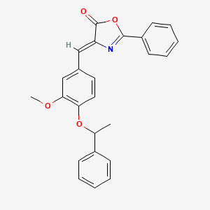 4-[3-methoxy-4-(1-phenylethoxy)benzylidene]-2-phenyl-1,3-oxazol-5(4H)-one