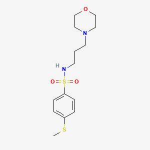 molecular formula C14H22N2O3S2 B5322271 4-(methylthio)-N-[3-(4-morpholinyl)propyl]benzenesulfonamide 