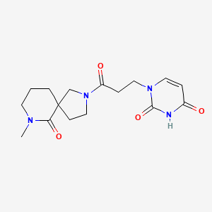 1-[3-(7-methyl-6-oxo-2,7-diazaspiro[4.5]dec-2-yl)-3-oxopropyl]pyrimidine-2,4(1H,3H)-dione