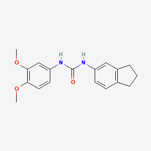 molecular formula C18H20N2O3 B5322287 N-(2,3-dihydro-1H-inden-5-yl)-N'-(3,4-dimethoxyphenyl)urea 