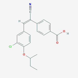 molecular formula C20H18ClNO3 B5322296 4-[2-(4-sec-butoxy-3-chlorophenyl)-1-cyanovinyl]benzoic acid 