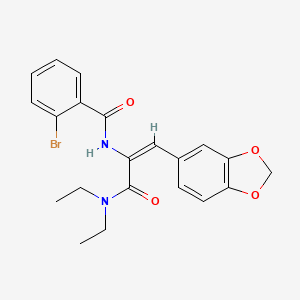 molecular formula C21H21BrN2O4 B5322305 N-[(E)-1-(1,3-benzodioxol-5-yl)-3-(diethylamino)-3-oxoprop-1-en-2-yl]-2-bromobenzamide 