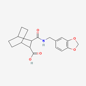 3-{[(1,3-benzodioxol-5-ylmethyl)amino]carbonyl}bicyclo[2.2.2]octane-2-carboxylic acid