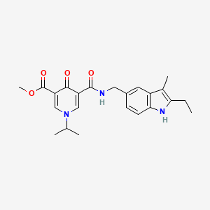 methyl 5-({[(2-ethyl-3-methyl-1H-indol-5-yl)methyl]amino}carbonyl)-1-isopropyl-4-oxo-1,4-dihydropyridine-3-carboxylate