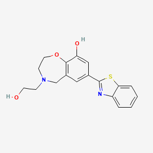 molecular formula C18H18N2O3S B5322331 7-(1,3-benzothiazol-2-yl)-4-(2-hydroxyethyl)-2,3,4,5-tetrahydro-1,4-benzoxazepin-9-ol 