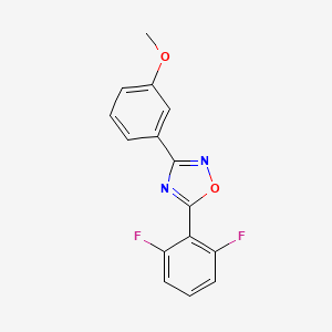 molecular formula C15H10F2N2O2 B5322338 5-(2,6-difluorophenyl)-3-(3-methoxyphenyl)-1,2,4-oxadiazole 